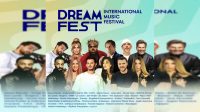 dream fest 2025 poster showing international and azerbaijani artists performing at the music festival in baku.