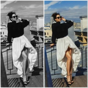 ekaterina klimova stuns fans with stylish rooftop photoshoot