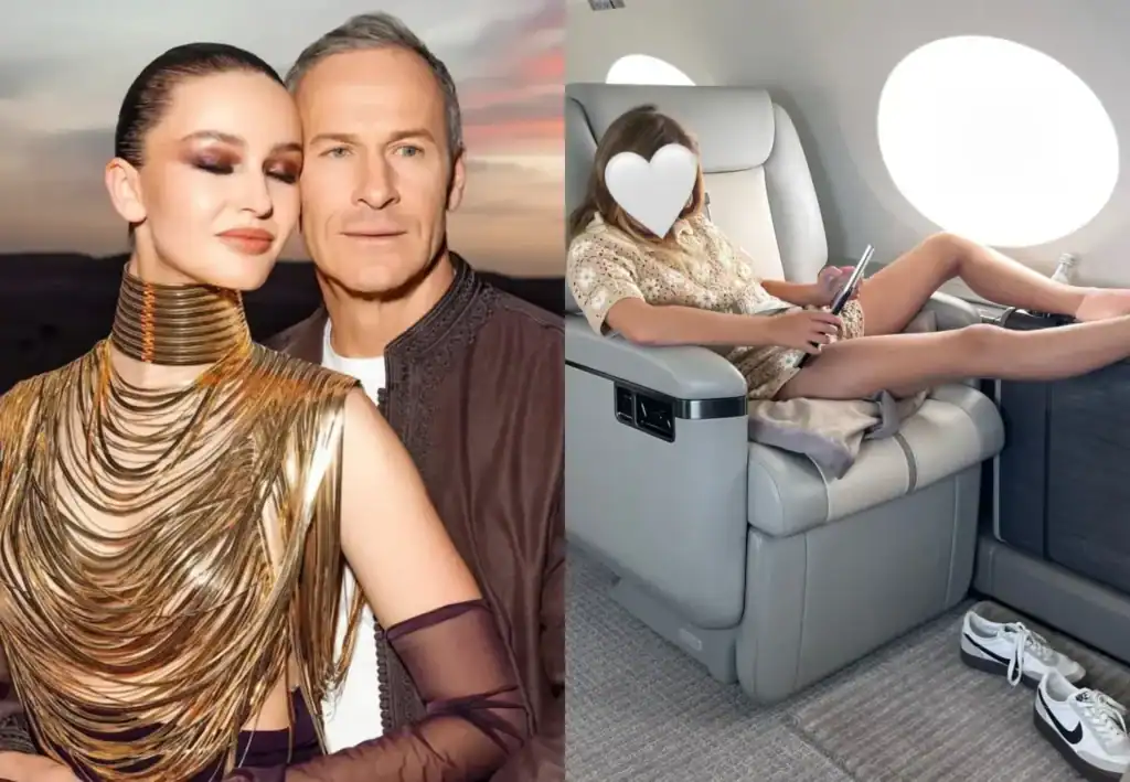 kristina romanova shares rare photo of daughter jasmine on private jet