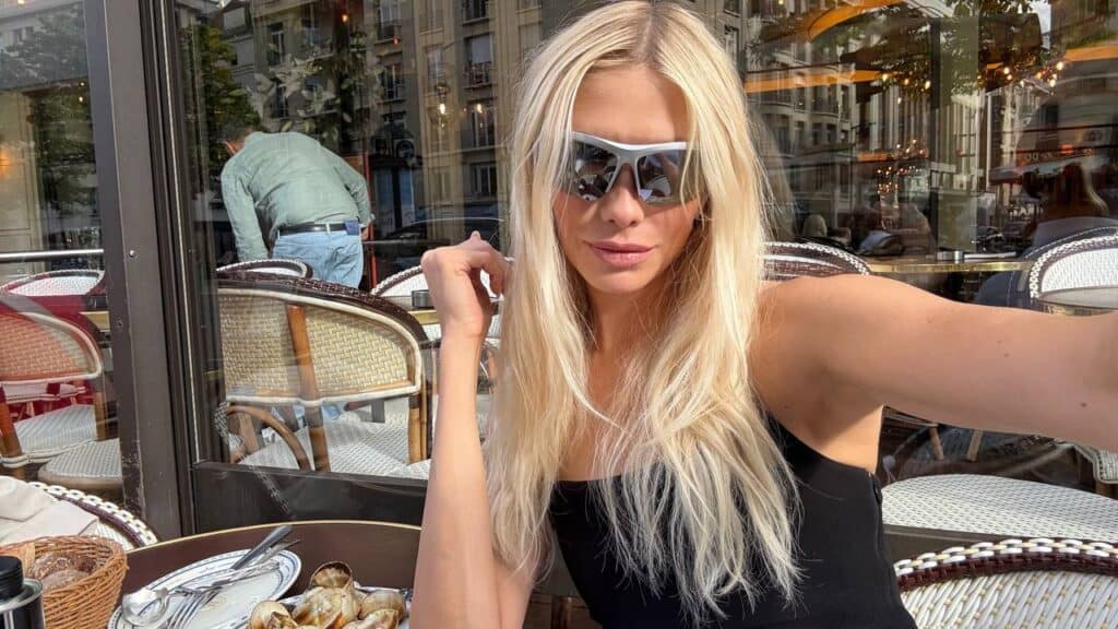 lena perminova shows her style during paris visit