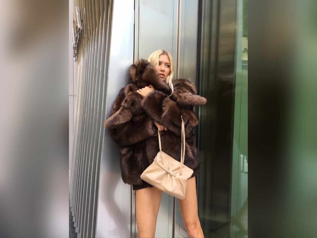 lena perminova and the beginning of fur season with prada
