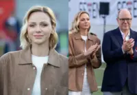 princess charlene and prince albert ii attend monaco sevens